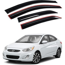 Visières de fenêtre Mugen pour Hyundai Accent Blue 11-18 4 pièces pare-pluie ...