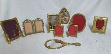 Très beau lot de cadres photos et miroir style art déco rare, en bronze 