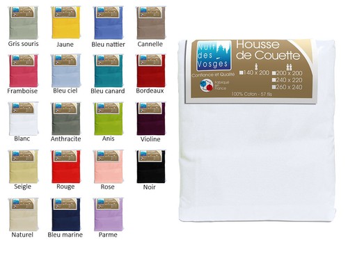 Housse couette 100 - 100%, coton