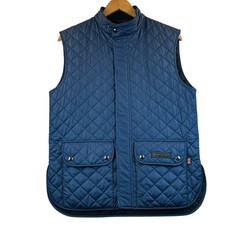 Belstaff Vest Quilted Lightweight Gilet Waistcoat Mens Size 38 Navy Blue Pockets