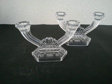 BOUGEOIRS EN VERRE CRISTAL A 2