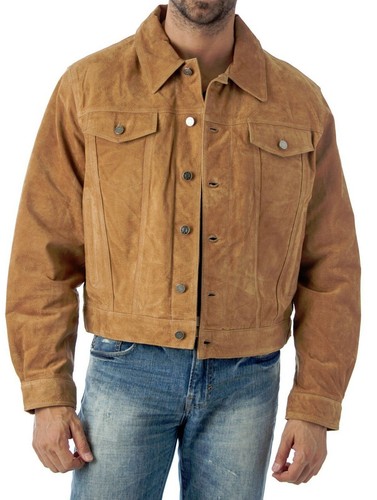 Veste chemise cuir daim - veste,