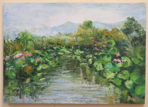 Tableau paysage printanier - tableau,