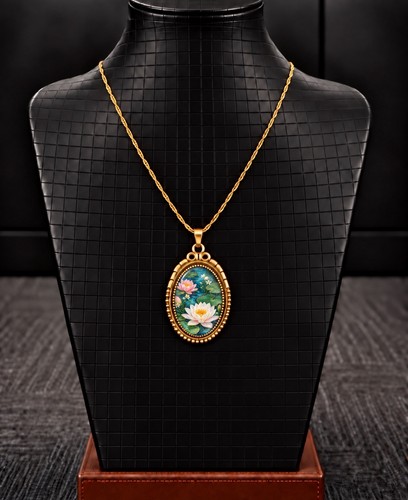 Collier avec pendentif plaqué - collier,