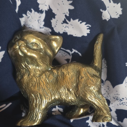 Figurine statue chat - , métal