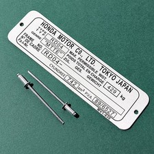Plaque constructeur Honda -