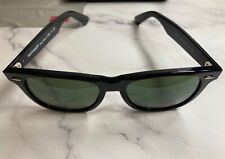 Ray Ban RB2140 Black Classic Wayfarer G-15 Green Unisex 54mm Sunglasses Flawless