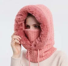 Bonnet Cagoule Femme Rose