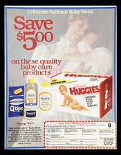 1984 Kleenex Huggies Disposable Diapers Circular Coupon Advertisement