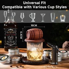 Kit De Fumeur De Whisky Avec Copeaux De Bois, 4 Saveurs, Infuseur De Fumeur De B