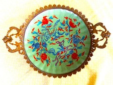 RARE Antique Plate - Chinese Porcelain Celadon Bottom - CHINA - 19th Century Canton