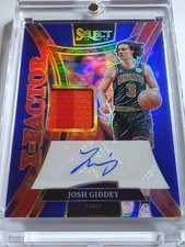 2024 Select Josh Giddey AUTO #PATCH BLUE /49 Game Worn Jersey - Bulls Rare
