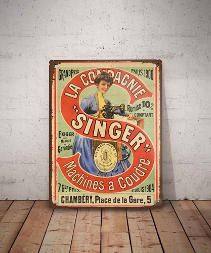 Plaque métal vintage - , singer