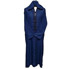 Homme Marocain Riche Coton Doux Bleu Marine à Capuche Thobe Juba Djellaba