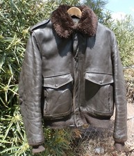 Vintage Schott NYC Leather Bomber Flight Jacket IS-674-MS USA Made Men’s Size 40