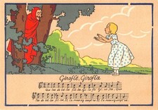Old postcard illustrator / children's rounds / clove girofla