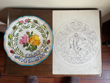 huile sur assiette J.B Maurice