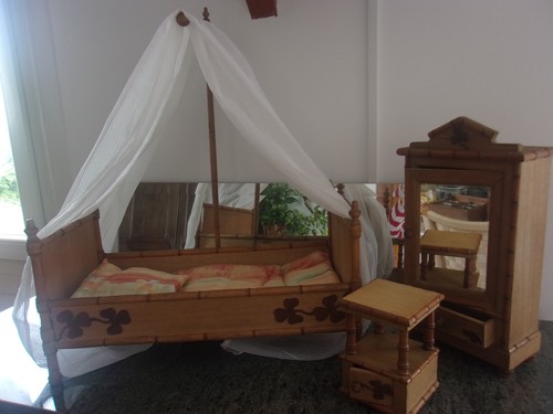 Chambre poupée 1900 bois - chambre ,