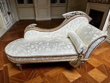 Dolls house miniature 1:12 ARTISAN vintage chaise longue by LYNTEL - 1993