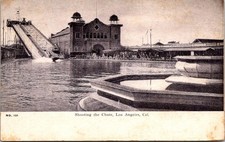 Vintage Postcard Shooting the Chute Los Angeles California CA G6