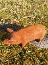 Cochon en fonte Porky rouille noble décoration de jardin rouille décoration f...