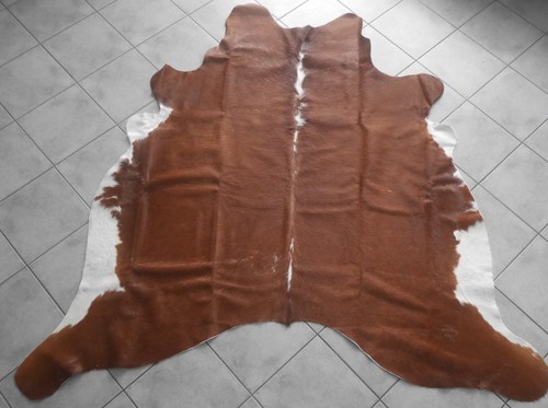 Tapis peau vache marron - tapis, en