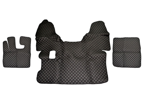 Noir tapis eco cuir housses - noir,