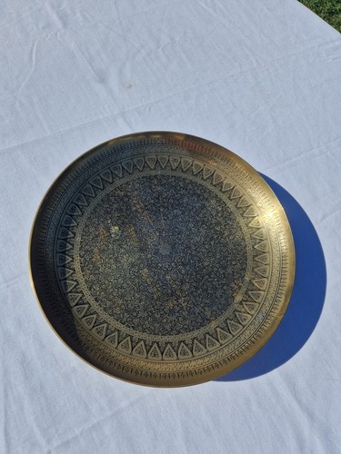 Plateau rond laiton aux - rond,