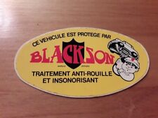 Vintage Blackson Anti-Rust Treatment Car Sticker 10.5cm / 5.5cm