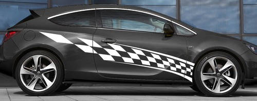 Bandes damiers pour opel - 2,