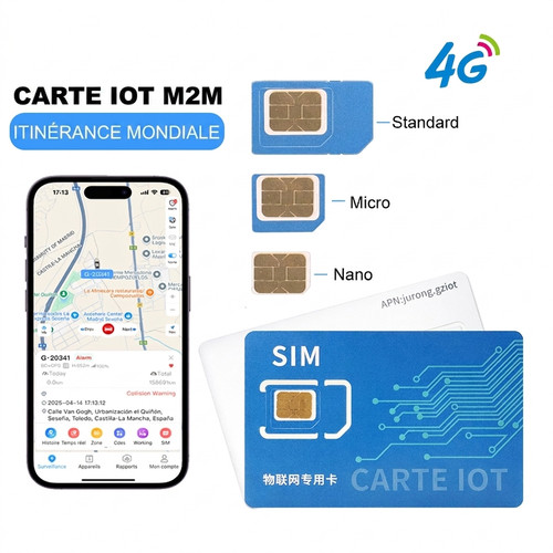 Carte sim pour traceur - carte, gps