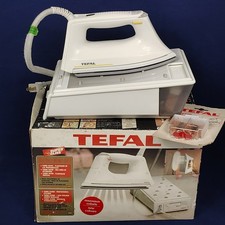 TEFAL Turbo Line 60 - Vintage Super Gliss Iron w/ Extra Filter - White, Tested