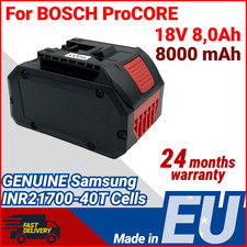 Batterie pour Bosch Procore 8.0 Ah 8000 mAh Battery 18V - Samsung 21700 Cells