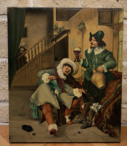 Huile sur toile - , représentant