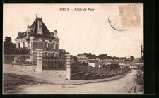 Old postcard Orly, Allèe du Parc 