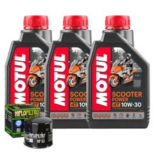 Set Entretien Huile Motul Scooter 10W30 + Filtre Pour Gilera Scooter 125 Arcore
