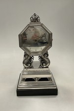 Georg Jensen Horloge De Table En Argent Sterling Grande No 333 Par Johan Rohde