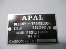 Nameplate Apal buggy kitcar 356 sign ID plate tag s99 aluminium