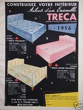 ADVERTISEMENT 1956 TRÉCA MATTRESS AND BOX SPRING PULLMAN TRECARITZ - ADVERTISING