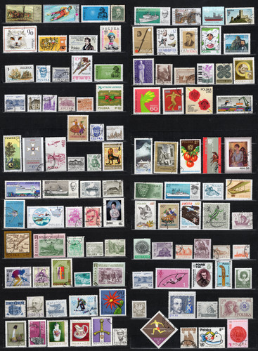 Lot timbres pologne polska - pologne,