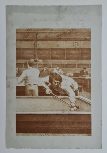 The french billiard - the, player