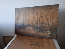 Ancien Huile sur Toile Paysage