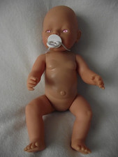 16" VINTAGE BABY BORN DOLL, PINK EYES & DUMMY