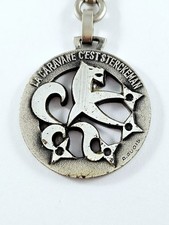 KEYCHAIN - STERCKEMAN CARAVANS - LION Vintage Design - AUGIS Metal 1960s