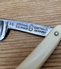 Vintage  straight razor  Bartmann 86 Solingen. Made in Germany.