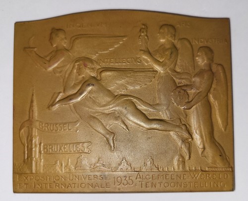 Belgique médaille plaque - médaille,