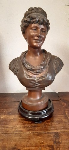 Sculpture buste femme 19ème - femme,
