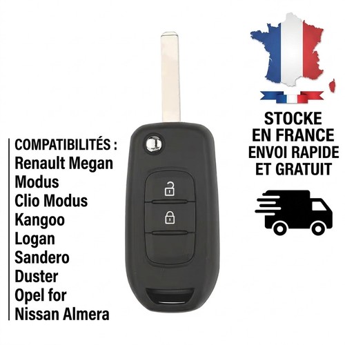 Coque clé renault - clé, boutons