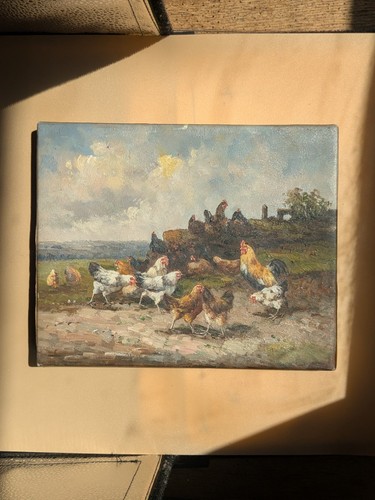 Huile sur toile - , ancienne