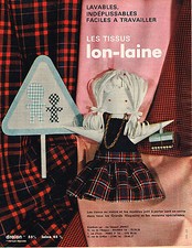 ADVERTISING ADVERTISEMENT 024 1963 LON-WOOL fabrics